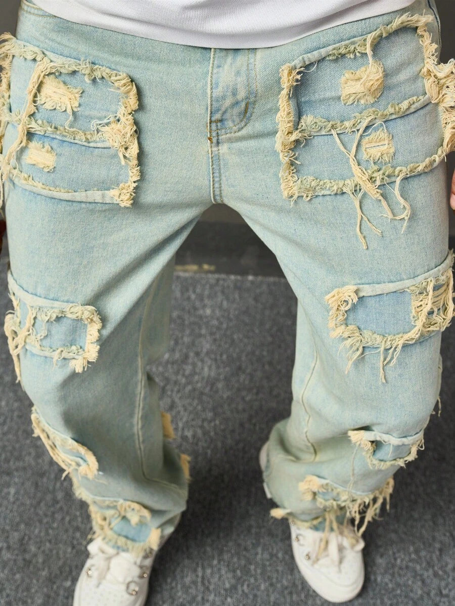 Calça Baggy Desfiada