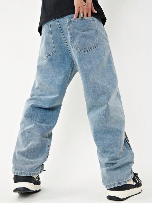 Baggy Jeans Estampa Com Rosto