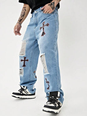 Baggy Jeans Estampa Com Rosto