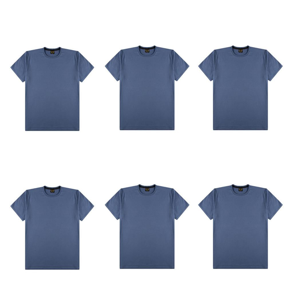 Kit 6 Camisetas Básicas Masculina 100% Algodão