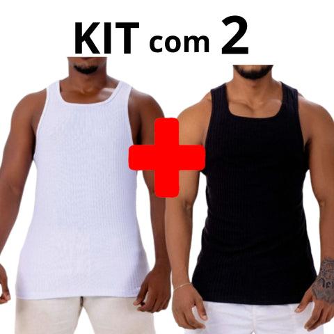 Kit 2 Regatas + 2 Camisas Caneladas - Artigo de grife