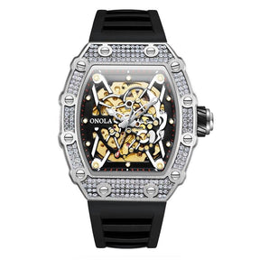 New 2022 Diamond Watch Men Brand ONOLA Luxury Automatic Mechanic Fashion Watches Man Waterpoor Montres Pour Hommes Clock - Artigo de grife