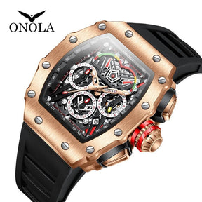 ONOLA Watches Mens 2021 Top Brand Men Luxury Watch Multifunctional Sports Waterproof Chronograph Luminous Quartz Watches - Artigo de grife